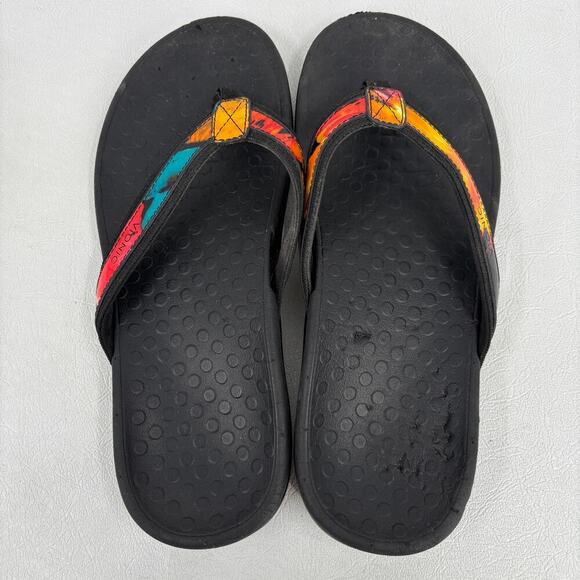 Vionic Tide II Flip Flop Sandals Size 8.5 Black Multi Toe Post Thong Orthotic - Picture 8 of 9